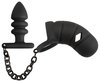 BLACK VELVETS – Cock Cage with Butt Plug